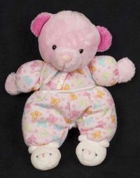 Carters Prestige Teddy Bear with Butterfuly Body Baby Lovey Plush Rattle T